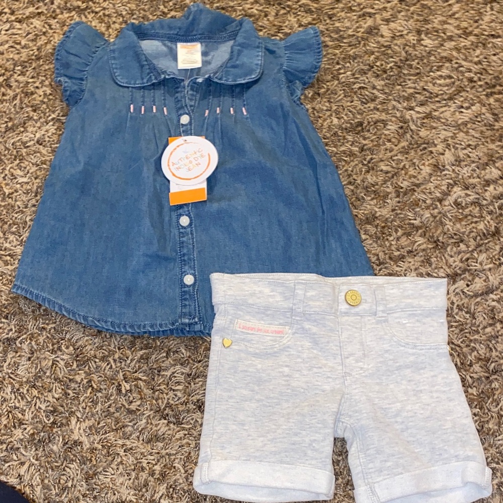 Gymboree Blue Denim Top Outfit!